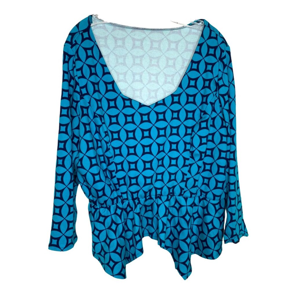 Womens Custom Made Sweetheart Neckline Knit Top with Peplum Size 24 Boho Y2K